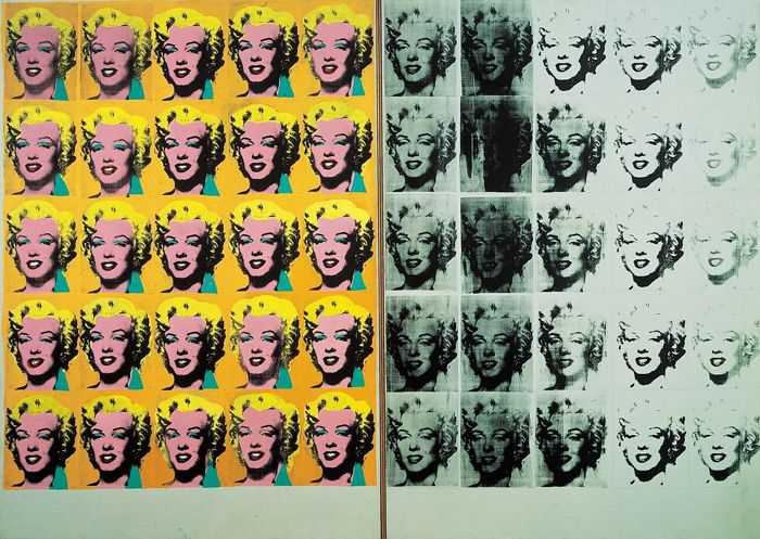 ‘Marilyn Diptych’, 1962 (silkscreen on canvas)