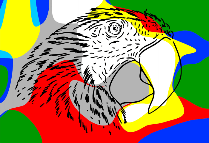 How to Paint a Parrot in a Pop Art Style
