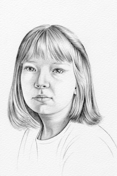 Pencil Portrait Step 2f - The Tone of the T-Shirt