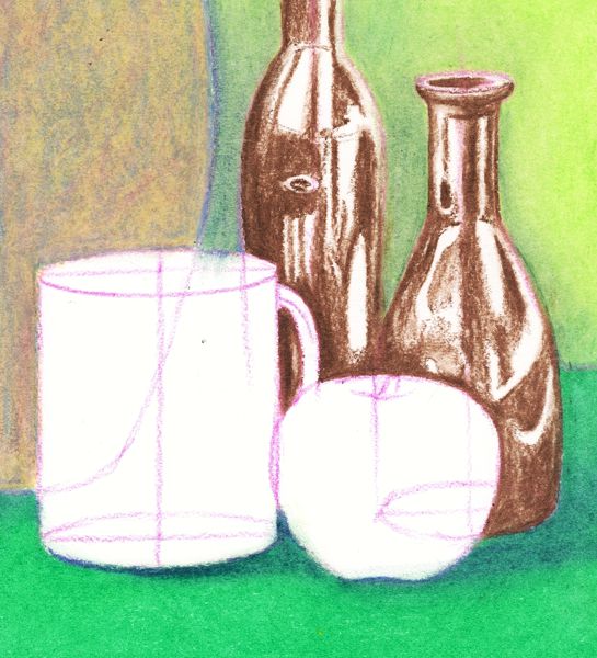 Step 4: Build up the color of the vase.