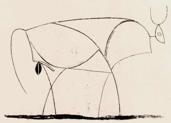 'Bull - plate 10', January 10, 1946 (lithograph)
