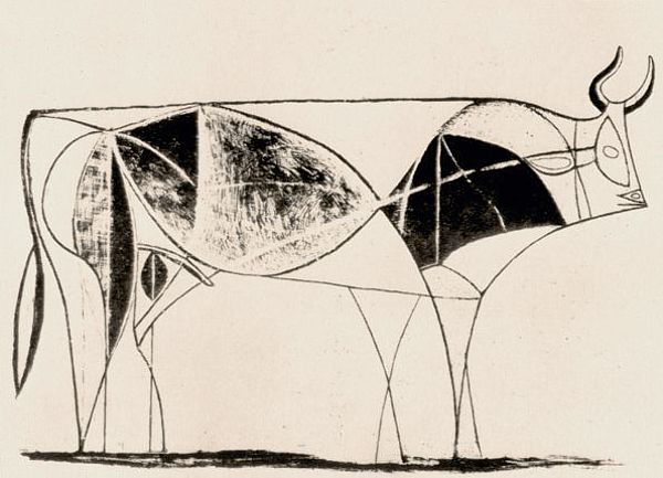 'Bull - plate 8', January 2, 1946 (lithograph)