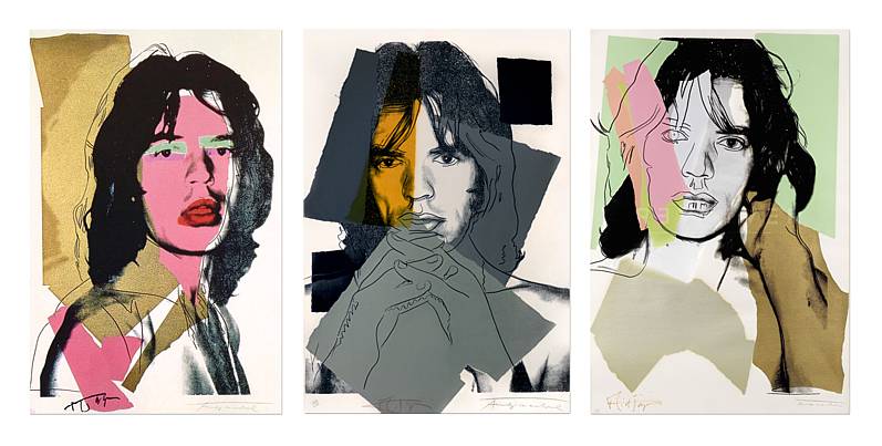 ANDY WARHOL (1928-1987) Mick Jagger, 1975 (3 prints from a portfolio of 10 screenprints) 