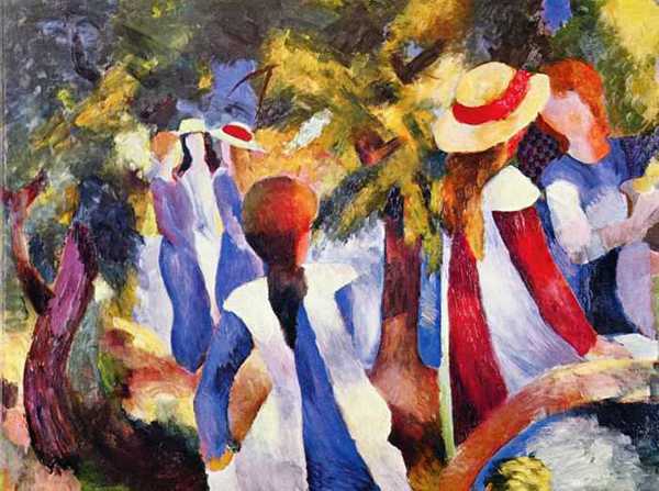 AUGUSTE MACKE (1887-1914) ‘Girls Under Trees’, 1914 (oil on canvas)