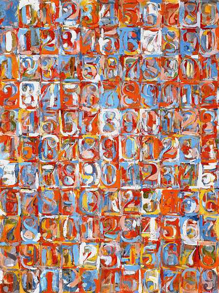 'Numbers in Color', 1958-59 (encaustic and newspaper on canvas) 