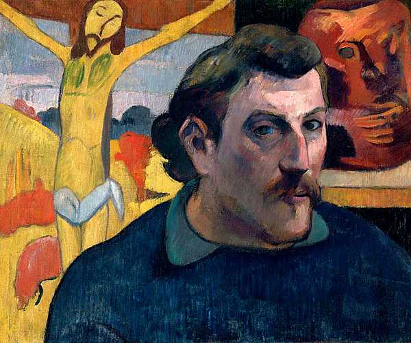 'Portrait of the Artist with the Yellow Christ', 1889 (oil on canvas)