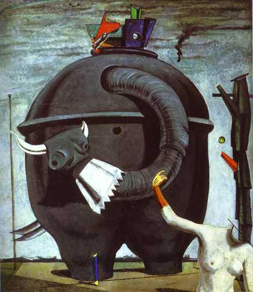 MAX ERNST (1891-1976) The Elephant Celebes, 1921 (Oil on canvas)