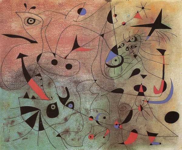JOAN MIRO (1893-1983) Constellation: The Morning Star, 1940 (Gouache and Turpentine Paint on Paper)