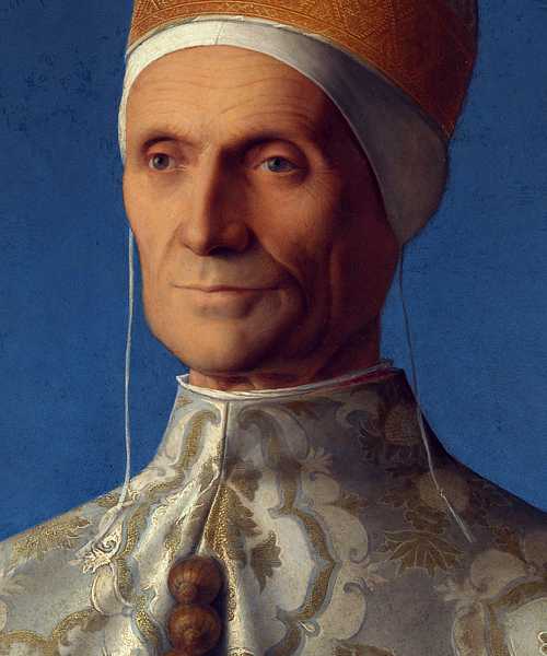 GIOVANNI BELLINI (1430-1516) 'Detail from Portrait of Doge Leonardo Loredan', 1501 (oil on panel)