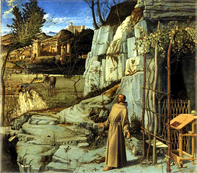 GIOVANNI BELLINI (1430-1516) 'Saint Francis in Ecstasy', c.1480 (oil on panel) 