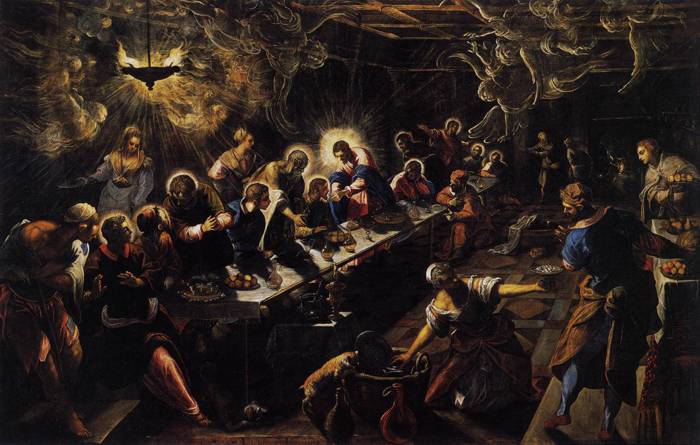 TINTORETTO 'The Last Supper', c.1594 (oil on canvas)