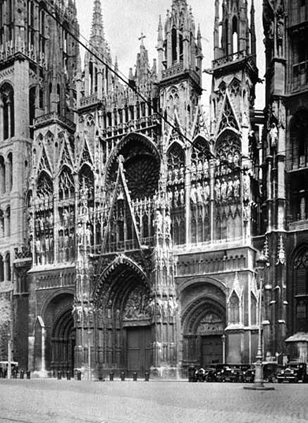 'Rouen Cathedral in the 1890's (photograph) 
