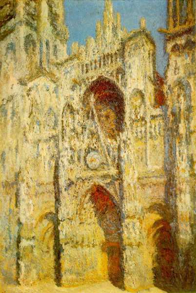 'Rouen Cathedral in Full Sunlight - Harmony in Blue and Gold ', 1893 (oil on canvas) 