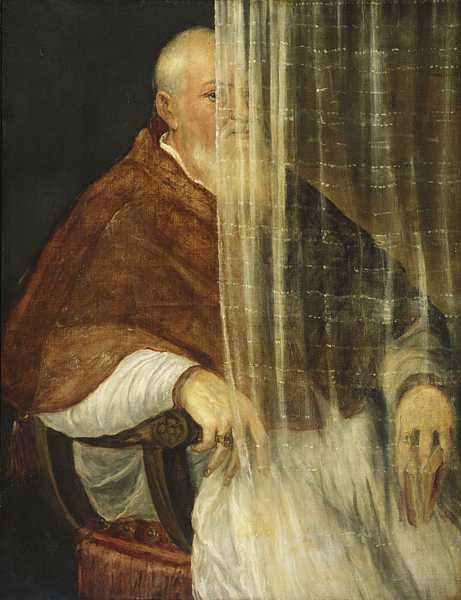 TITIAN - Tiziano Vecellio (1508-1576) 'Portrait of Cardinal Filippo Archinto', 1558 (oil on canvas) 