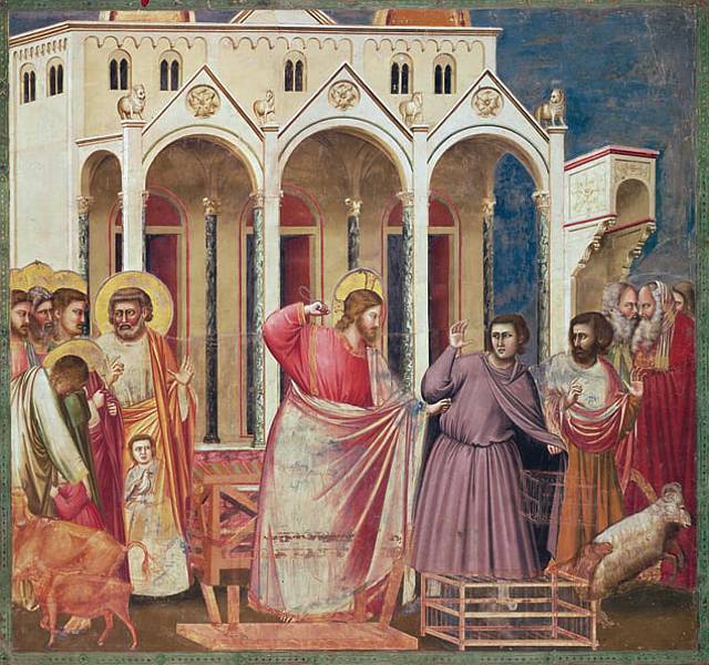 GIOTTO (c.1267-1337) 'Christ Driving the Buyers and Sellers out of the Temple' 