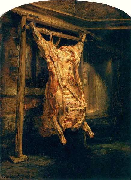 Rembrandt van Rijn (1606 -1669) 'The Slaughtered Ox', 1655 (oil on panel)