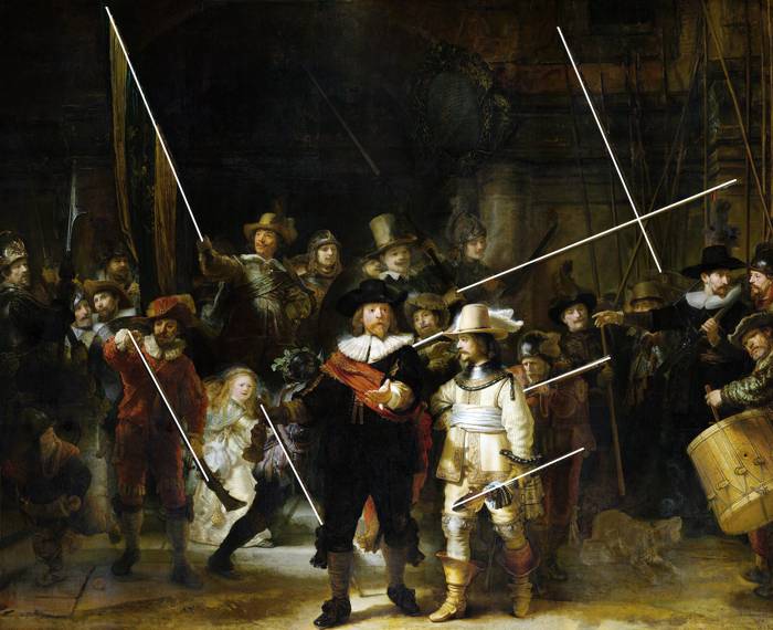 Rembrandt van Rijn (1606 -1669) Composition of 'The Night Watch', 1642 (oil on canvas)