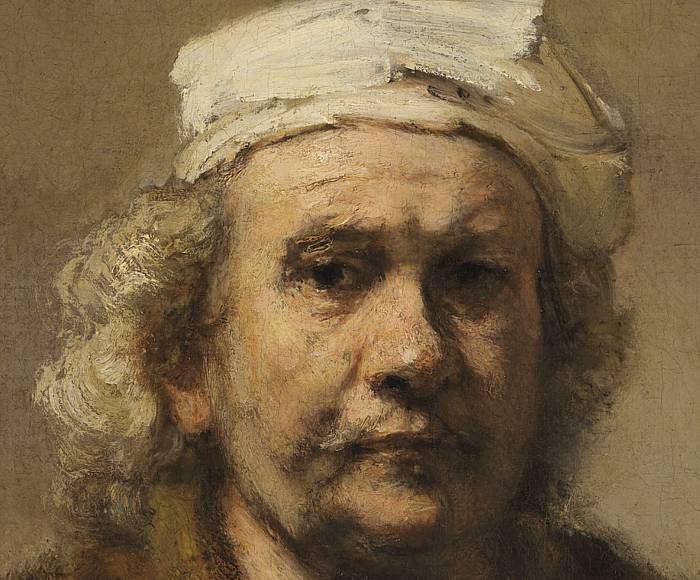 Rembrandt van Rijn (1606 -1669) Detail from 'Portrait of the Artist', c.1665 (oil on canvas) 