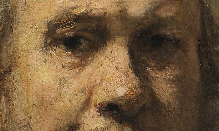 Rembrandt van Rijn (1606 -1669) Detail from 'Portrait of the Artist', c.1665 (oil on canvas) 