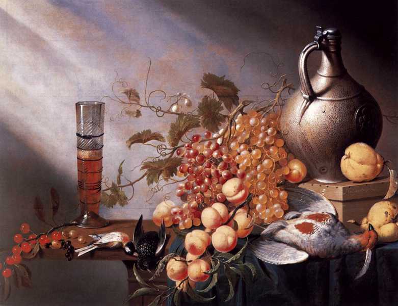 'Still Life with Fruit and Dead Fowl', 1630 (oil on canvas)