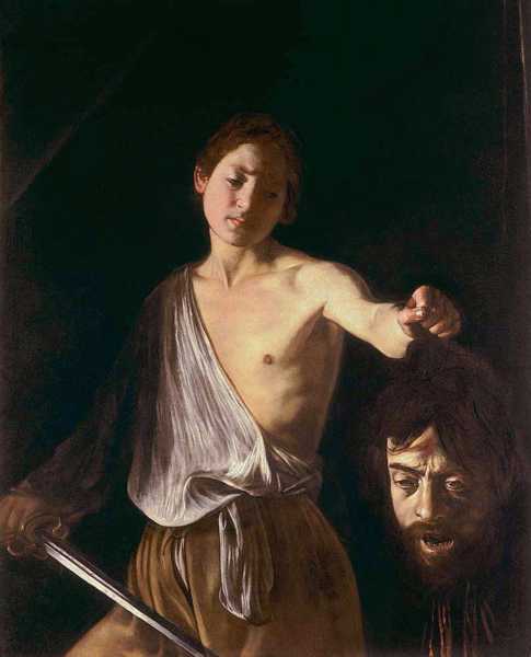 CARAVAGGIO (1571-1610) 'David with the Head of Goliath', 1610 (oil on canvas)