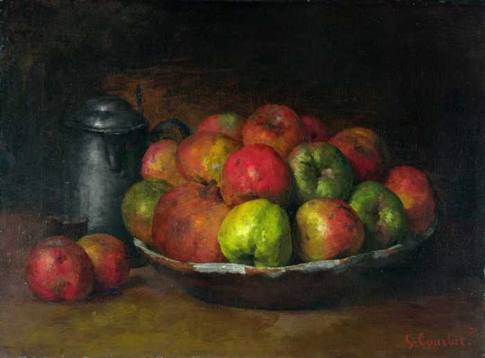 GUSTAVE COURBET (1819-1877) 'Apples and a Pomegranate', 1871 (oil on canvas)