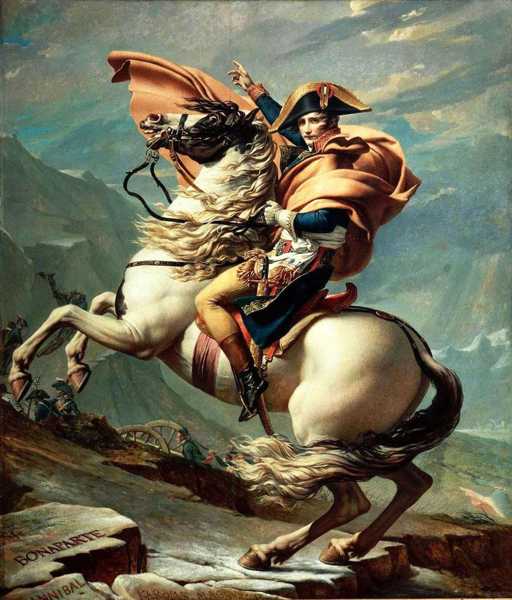 JACQUES LOUIS DAVID (1748-1825) 'Napoleon Crossing the Alps', 1801 (oil on canvas) 
