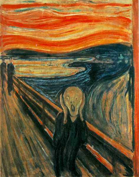 EDVARD MUNCH (1863-1944) The Scream, 1893 (oil, tempera and pastel on cardboard)