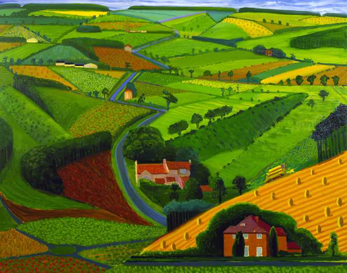 DAVID HOCKNEY (1937-) The Road Across The Wolds, 1997 (oil on canvas)