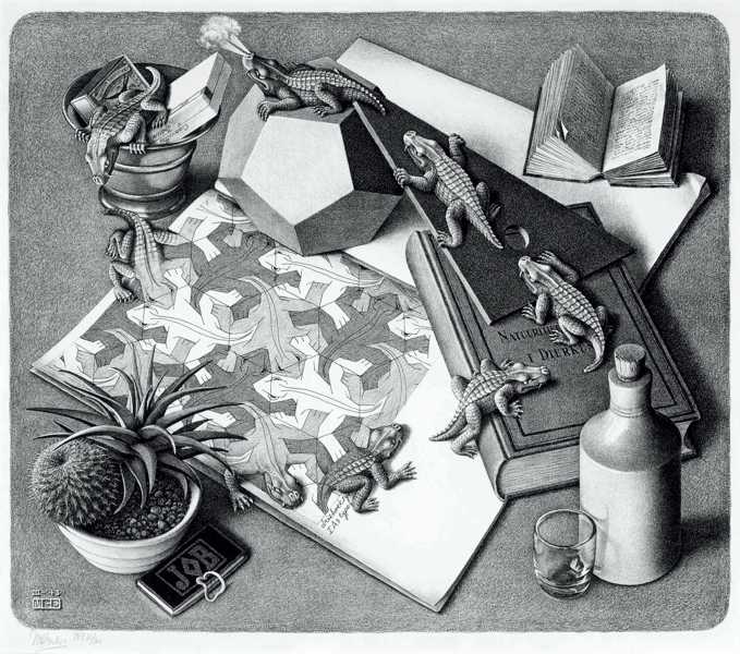 MAX ESCHER (1898-1972) Reptiles, 1943 (lithograph)