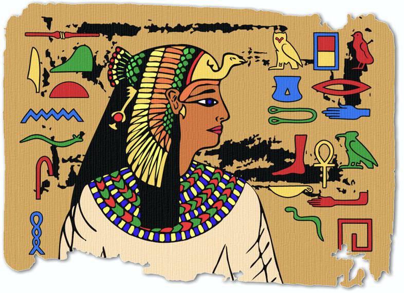 Paper Batik Painting of Queen Nefertari