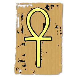 Ankh Patch Embroidered Iron//Sew on Egyptian Mysticism Symbols Fortune Ancient