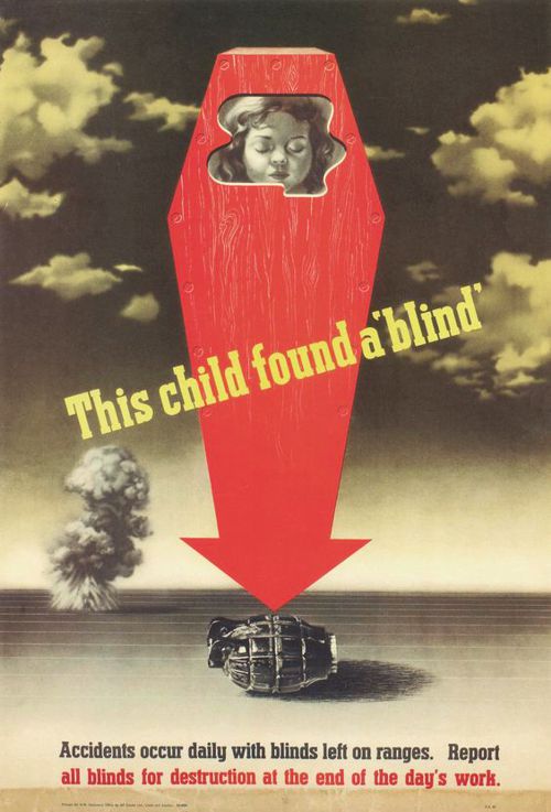 'This Child Found A Blind', 1943 (War Office Poster)