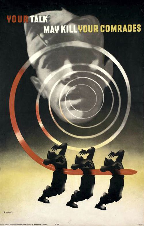 'Talk May Kill', 1942 (War Office Poster)