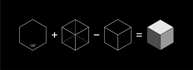 Isometric Drawing of a Cube - 2