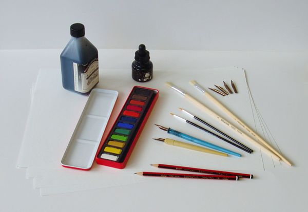 Pen and Ink Drawing Materials