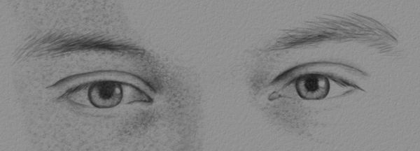 Charcoal Portraits - Drawing the Eyes: Step 4