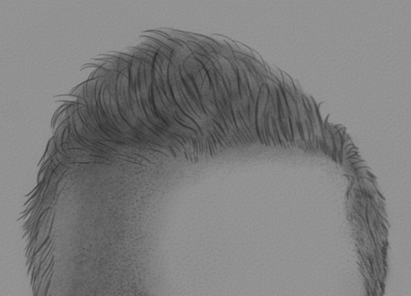 Drawing the Hair: Step 4