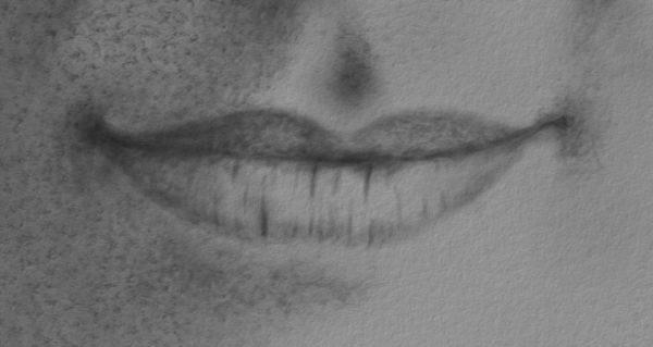 Charcoal Portraits - Drawing the Mouth: Step 5