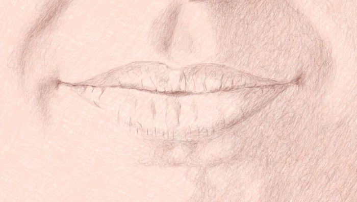 Color Pencil Portraits - How to Draw the Mouth: Step 4