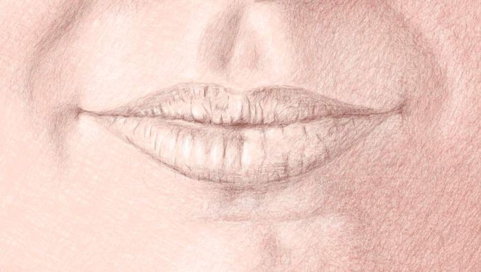 Color Pencil Portraits - How to Draw the Mouth: Step 6