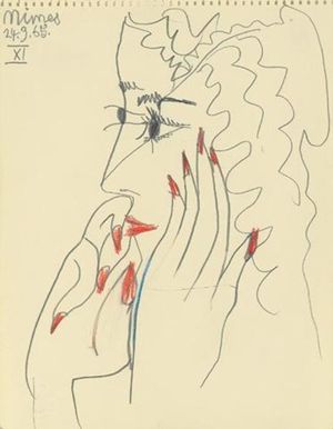 'Tête de Femme 1965', pencil study from sketchbook 'Tête de Femme 1965', pencil study from sketchbook XI