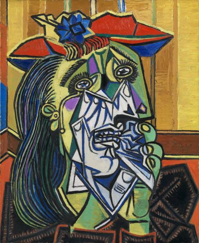 'Weeping Woman' 1937, oil on canvas.