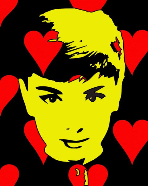 Pop Art Portrait - Audrey Hepburn