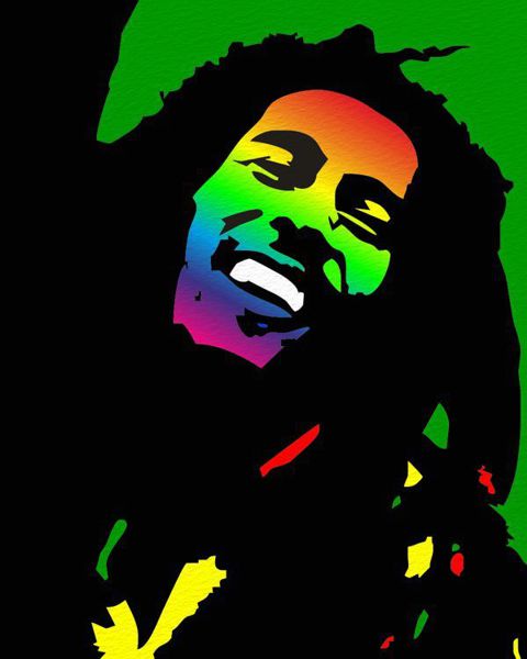 Bob Marley stylised pop art drawing potrait poser Drawing by Kim Wang -  Pixels