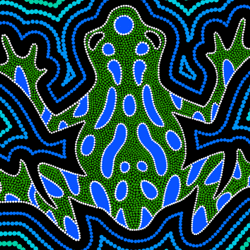 Aboriginal Art Dreaming Stories - Tiddalik the Frog