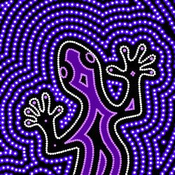 Aboriginal Art Dreaming Stories - Ilipari the Lizard