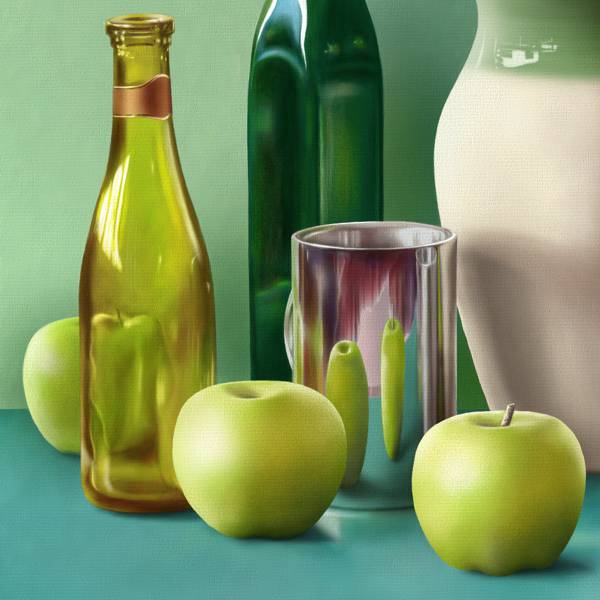 Still Life - Painting the background and foreground.