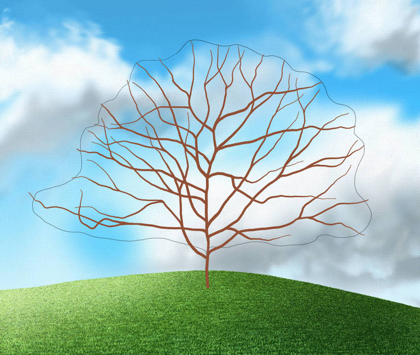 How to Paint a Tree - Add some thinner branches